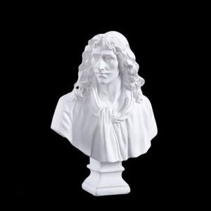 Buste artistique de Molière, idéal pour décoration intérieure