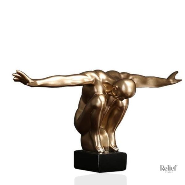 statue-deco-athlete-1 Statue homme athlète penseur en pose contemplative