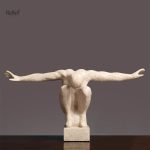 Statue nu d'homme représentant un athlète en réflexion