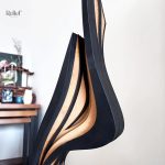 Art décoratif en bois, statue moderne, style abstrait