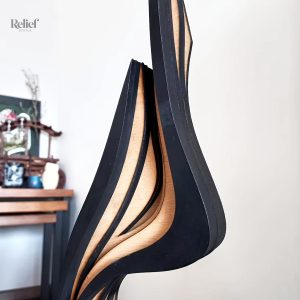 Art décoratif en bois, statue moderne, style abstrait