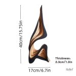Statue abstraite en bois, pièce décorative, 40 cm
