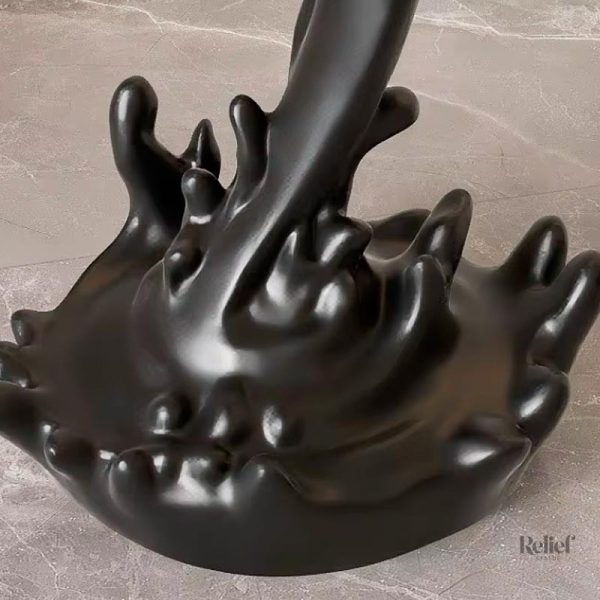 Sculpture contemporaine baleines en résine, décor élégant