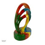 Design original de statue, œuvre sculpturale moderne et colorée