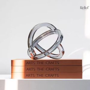 Statue design géométrique en verre de 16 cm