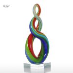 Art moderne en verre avec design abstrait