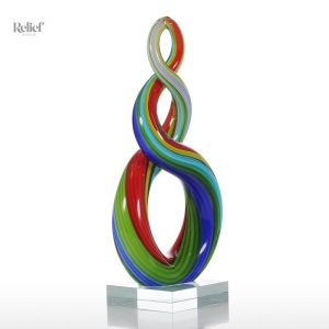 Art moderne en verre avec design abstrait
