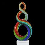Sculpture colorée, pièce décorative originale