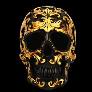Crâne décoratif coloré inspiré du Dia de los Muertos