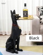 Statue Dobermann 74 cm pour table d'appoint