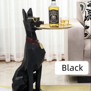 Statue Dobermann 74 cm pour table d'appoint