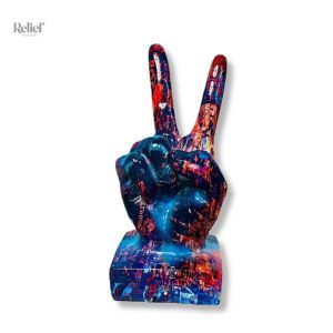 Sculpture contemporaine Doigt en art actuel
