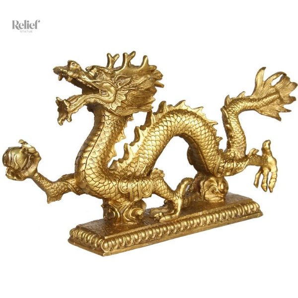 Statue dragon en matériau élégant pour décoration intérieure