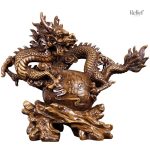 Dragon chinois sculpté, pièce d'art moderne élégante