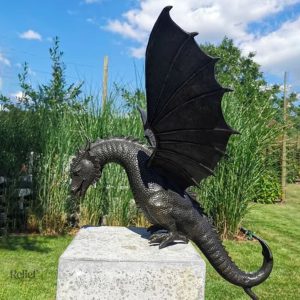 Décoration extérieure, dragon en résine pour fontaine
