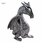 Statue de dragon de 20 cm, design en résine pour l'extérieur