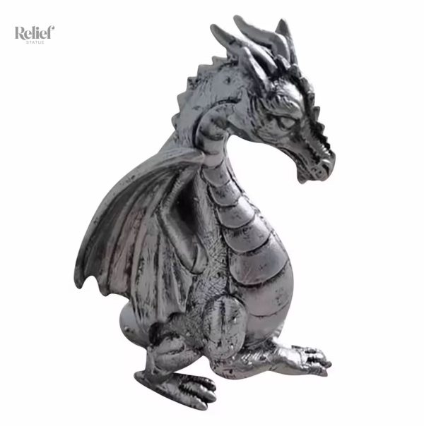 Statue de dragon de 20 cm, design en résine pour l'extérieur