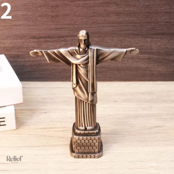 Statue en métal, Christ Rédempteur, design classique