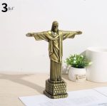 Art religieux : statue du Christ en métal 18 cm