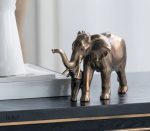 Statue éléphant stylisée, 30 cm, art africain