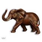 Statue Éléphant en bois, 15 cm