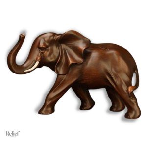 Statue Éléphant en bois, 15 cm