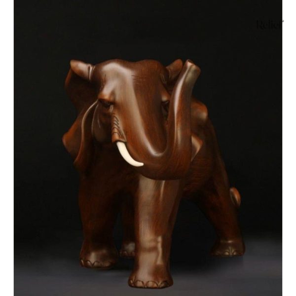 Décoration en bois : éléphant de 15 cm