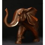 Figurine en bois d'éléphant, décoration intérieure