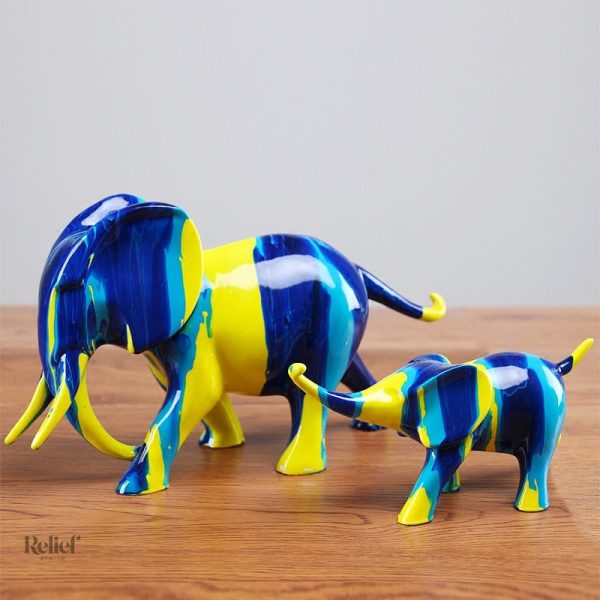 Éléphant décoratif familial pour intérieur chaleureux
