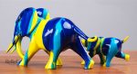 Éléphant déco artistique, accent pour salon ou bureau