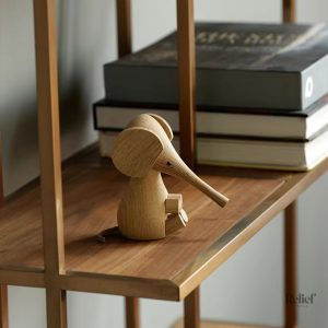 Figurine éléphant moderne en bois, 12 cm, style épuré