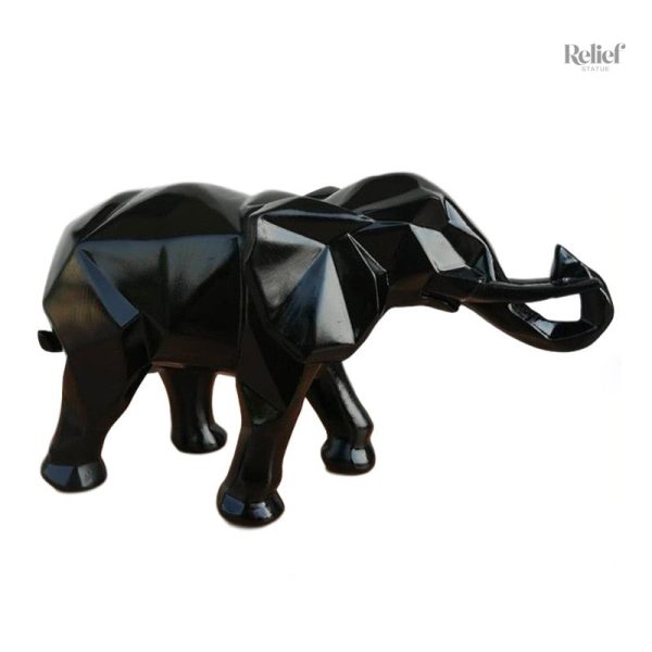 Statue en origami, éléphant 15 cm, ajout contemporain à votre décor