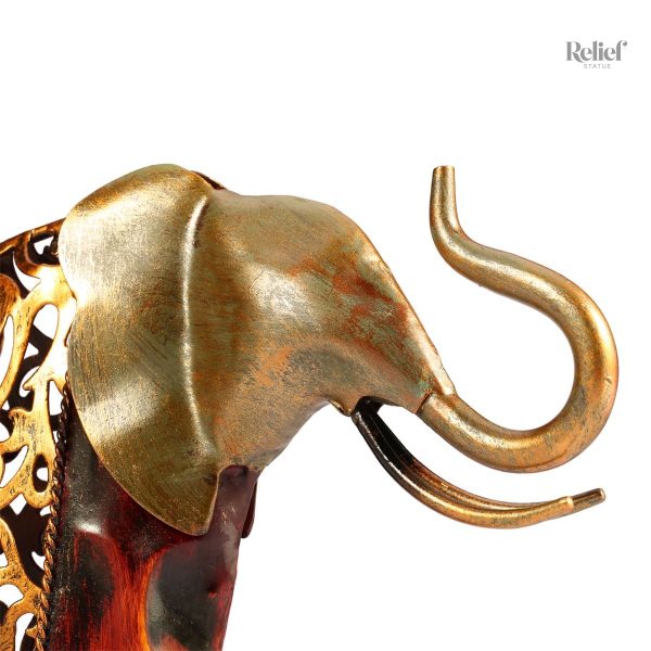 Éléphant en métal, pièce unique pour décoration intérieure