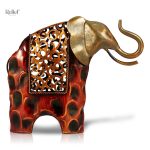 Statue en métal, éléphant symbolique pour collection