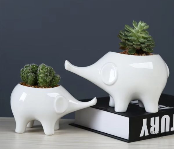 statue-elephant-pot-de-fleur-en-porcelaine-1 Statue éléphant en porcelaine pour pot de fleur