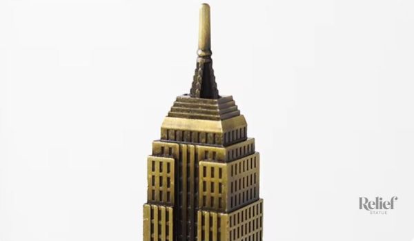 Objet de collection en métal, Empire State Building, 22 cm