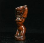 Figurine artistique femme nue, en bois, 9 cm