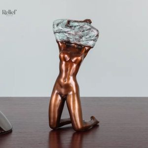 Statue en bronze femme nue 17 cm