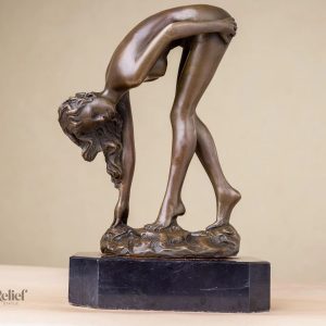 Statue en bronze femme nue 19 cm design artistique