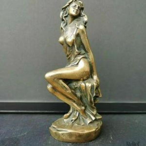 Statue en métal femme nue 15 cm, décoration artistique moderne