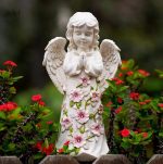 Statue ange avec LED pour décoration extérieure