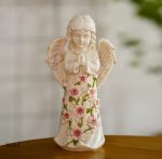 Figurine enfant ange illuminée pour jardin ou balcon