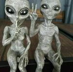 Statue extraterrestre décorative pour intérieur et jardin