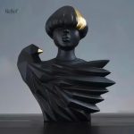 Statue de femme, décor contemporain