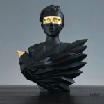 Femme sculptée, style contemporain