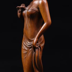 Sculpture bois femme 20 cm, art contemporain pour la décoration