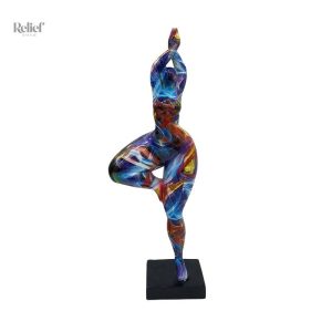 Décoration statue femme, style contemporain, 46 cm