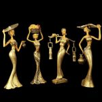 Statue décorative Femme style rétro 29 cm