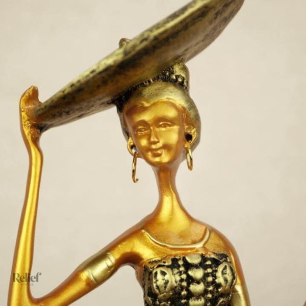 Statue Dames vintage, 31 cm, ajout décoratif