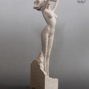 Statue femme nue en grès 32 cm